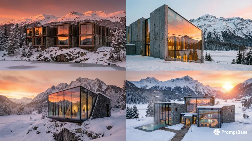 Modern Alpine Glass Architecture