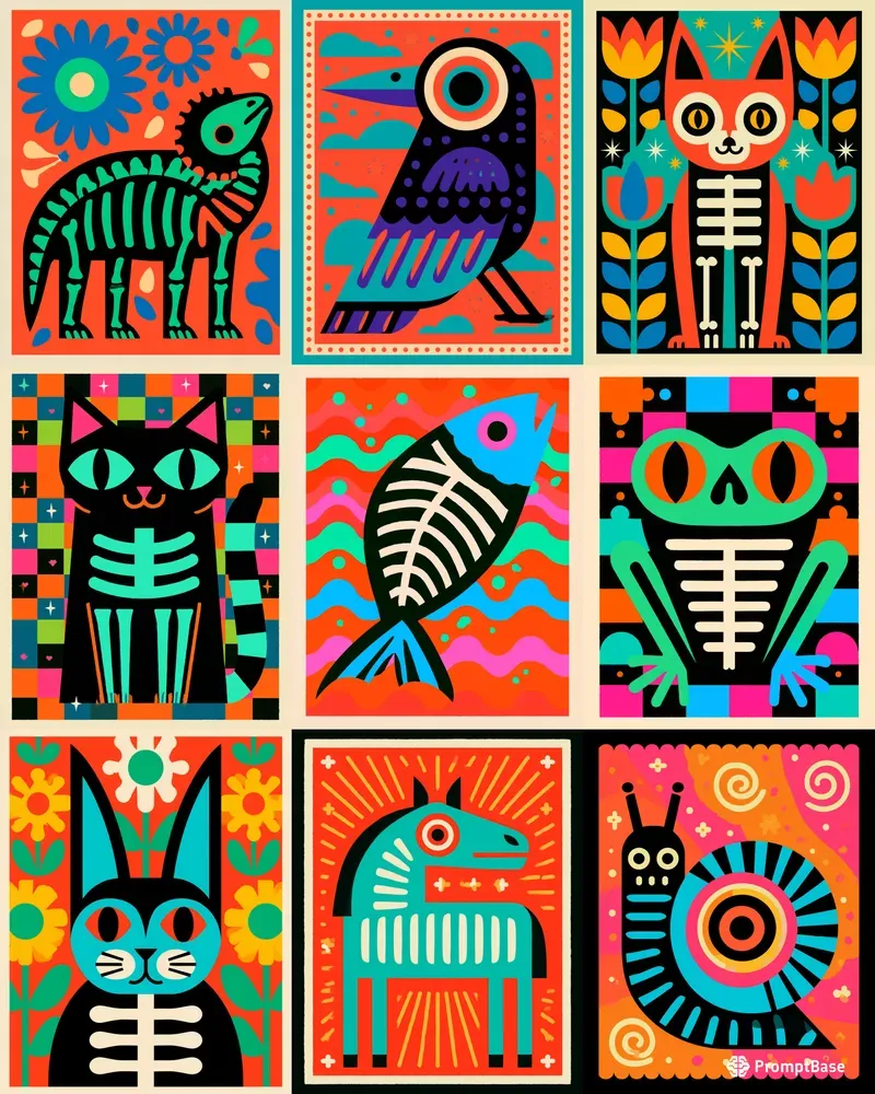 Naive Animal Skeletons