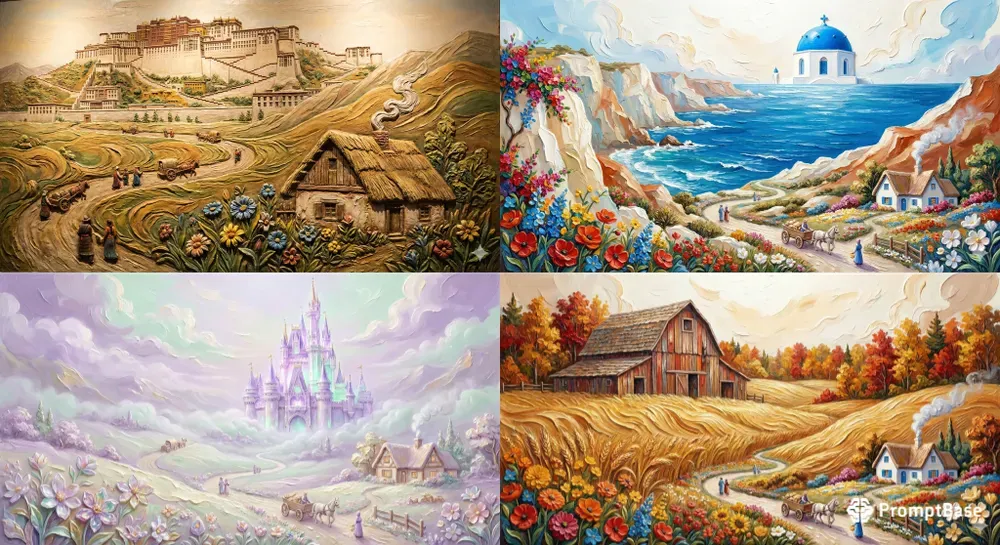 Whimsical Impasto Landscapes