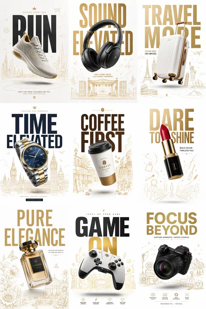 Minimalist Product Ad Posters