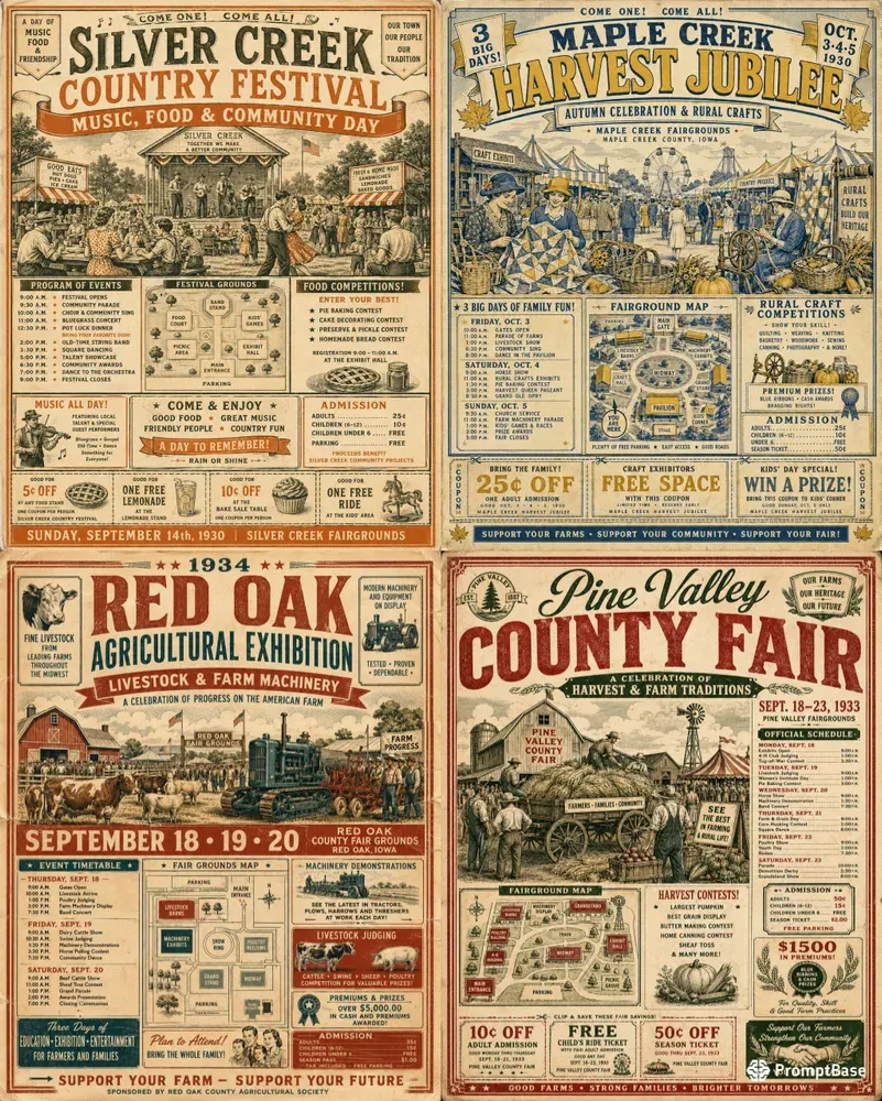 1930s County Fair Ad Kits