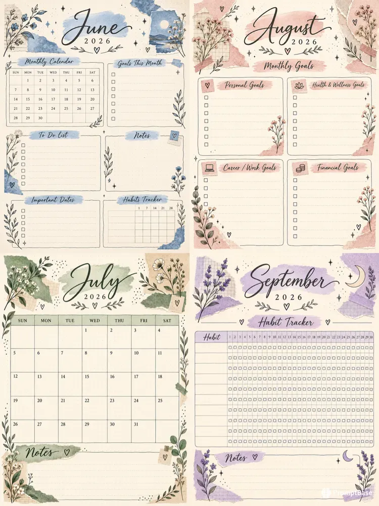 Aesthetic Bullet Journal Generator