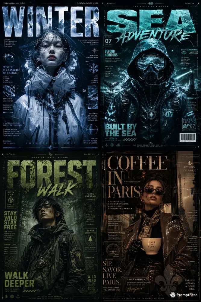 Futuristic Streetwear Posters