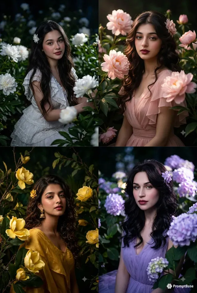 Cinematic Floral Portraits