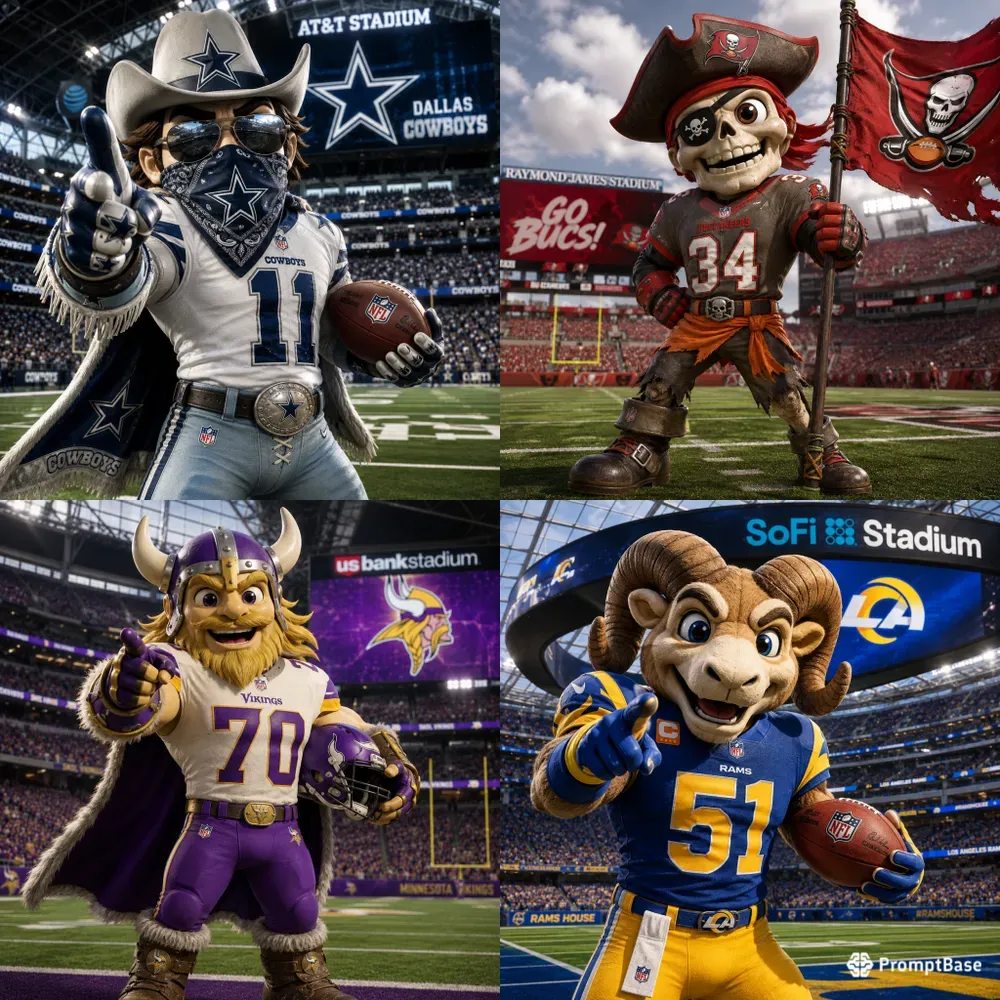Nfl Mascots From Json