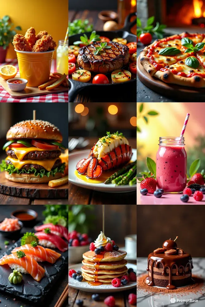 Luxury Food Ads Hyperrealistic