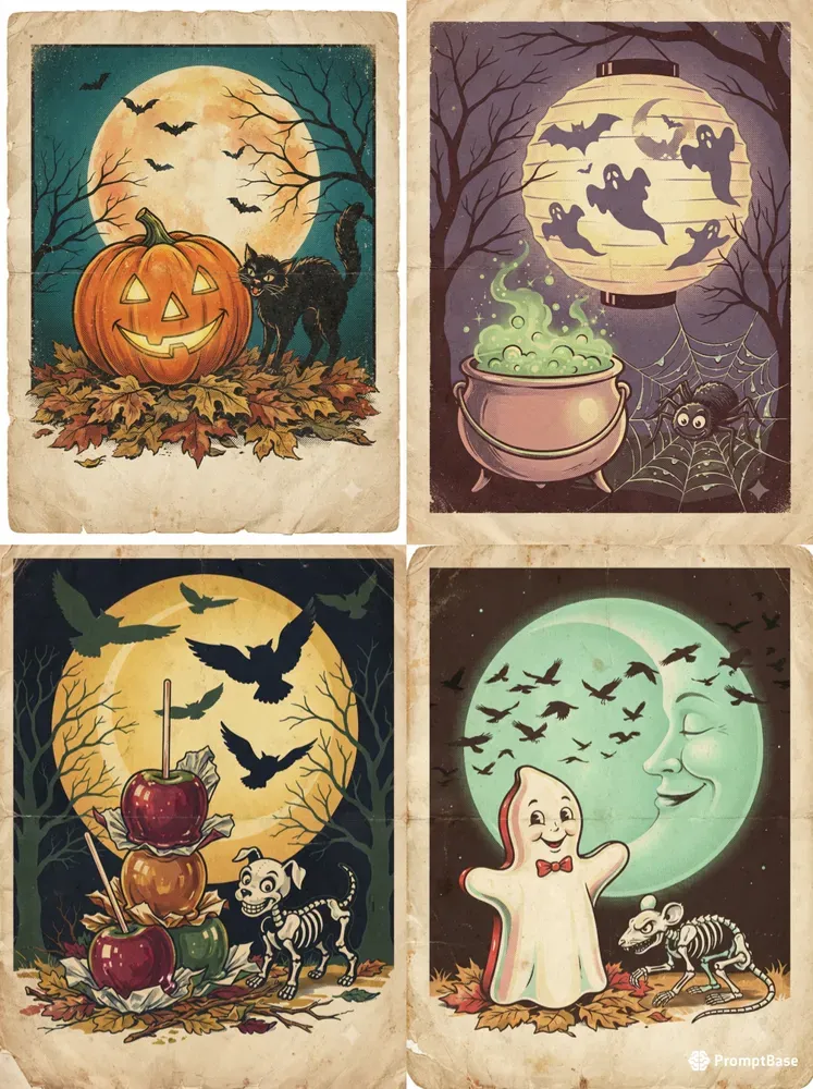 Vintage Halloween Poster Designs