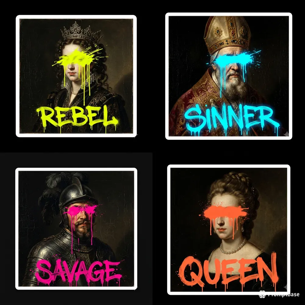 Street Renaissance Baroque Style Stickers