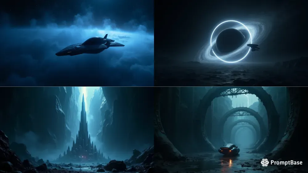 Dark Luxury Moody Space Landscapes