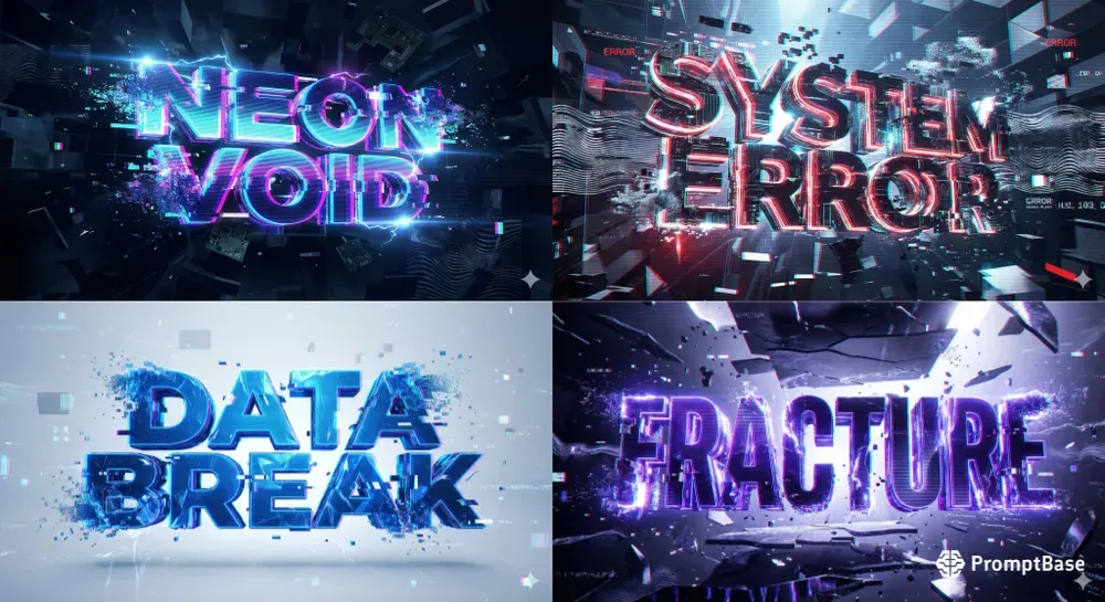 Glitch Reality Game Logo Generator