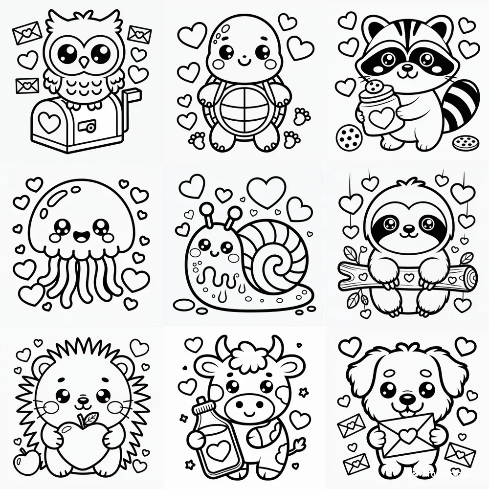 Bold Easy Valentines Day Cute Animals