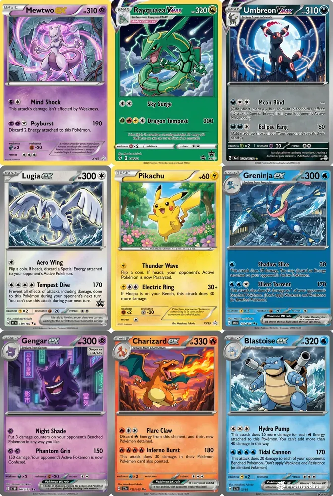 Precise Replicas Of The Pokemon Tcg Cards