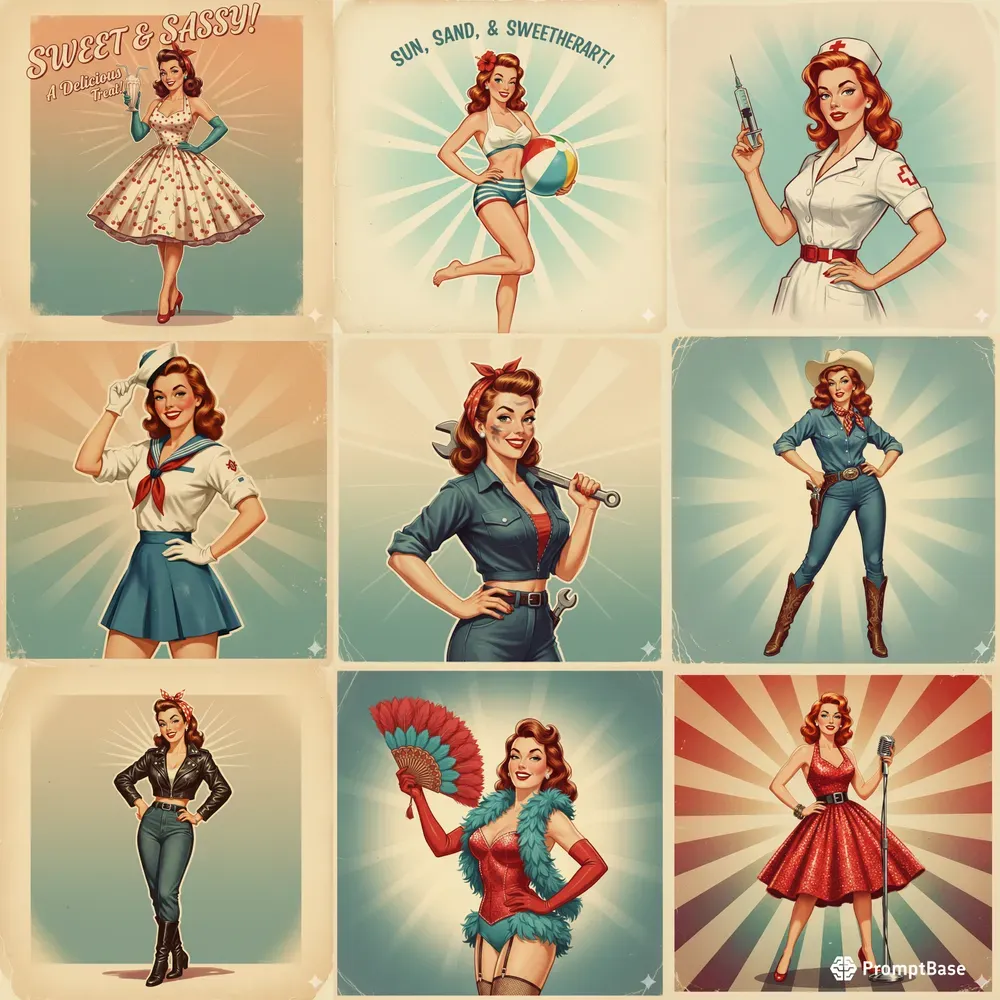Retro Pinup Elegance