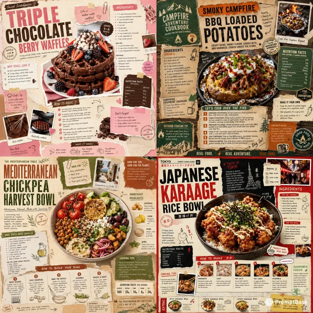 Bold Pantry Recipe Zine Templates