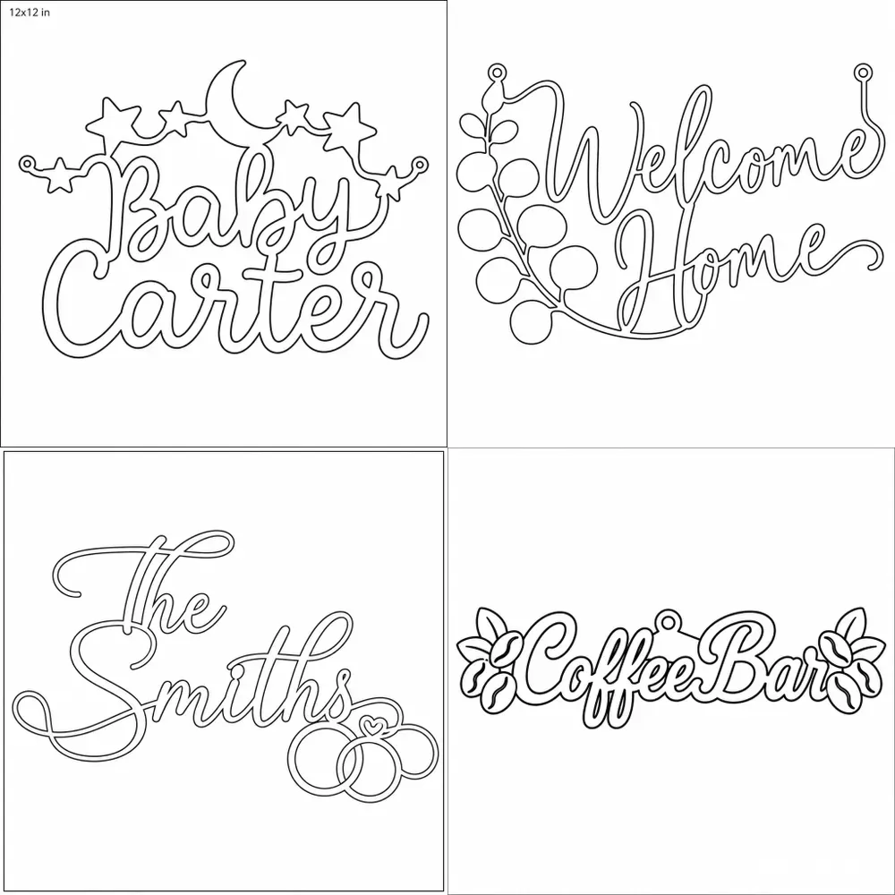 Laser Cut Wooden Name Sign Svgs