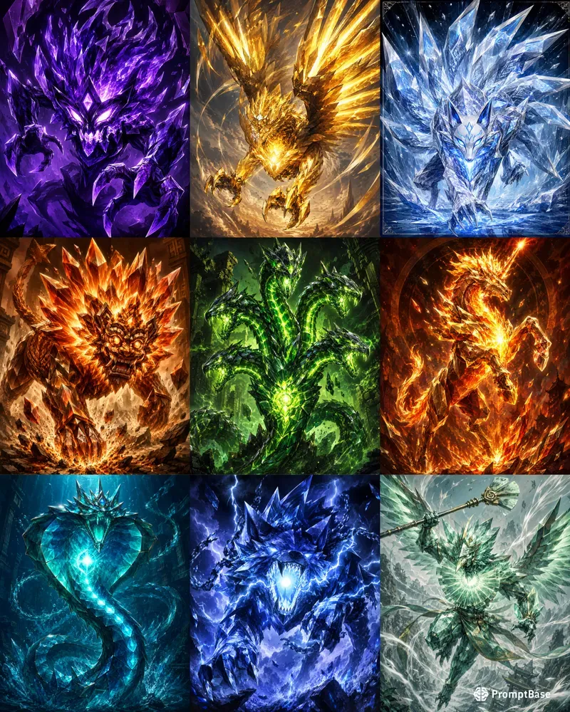 Crystalline Monsters Trading Cards