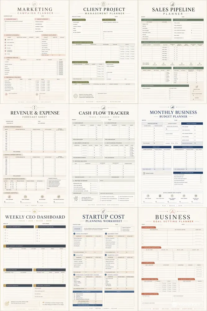 Business Planner Templates