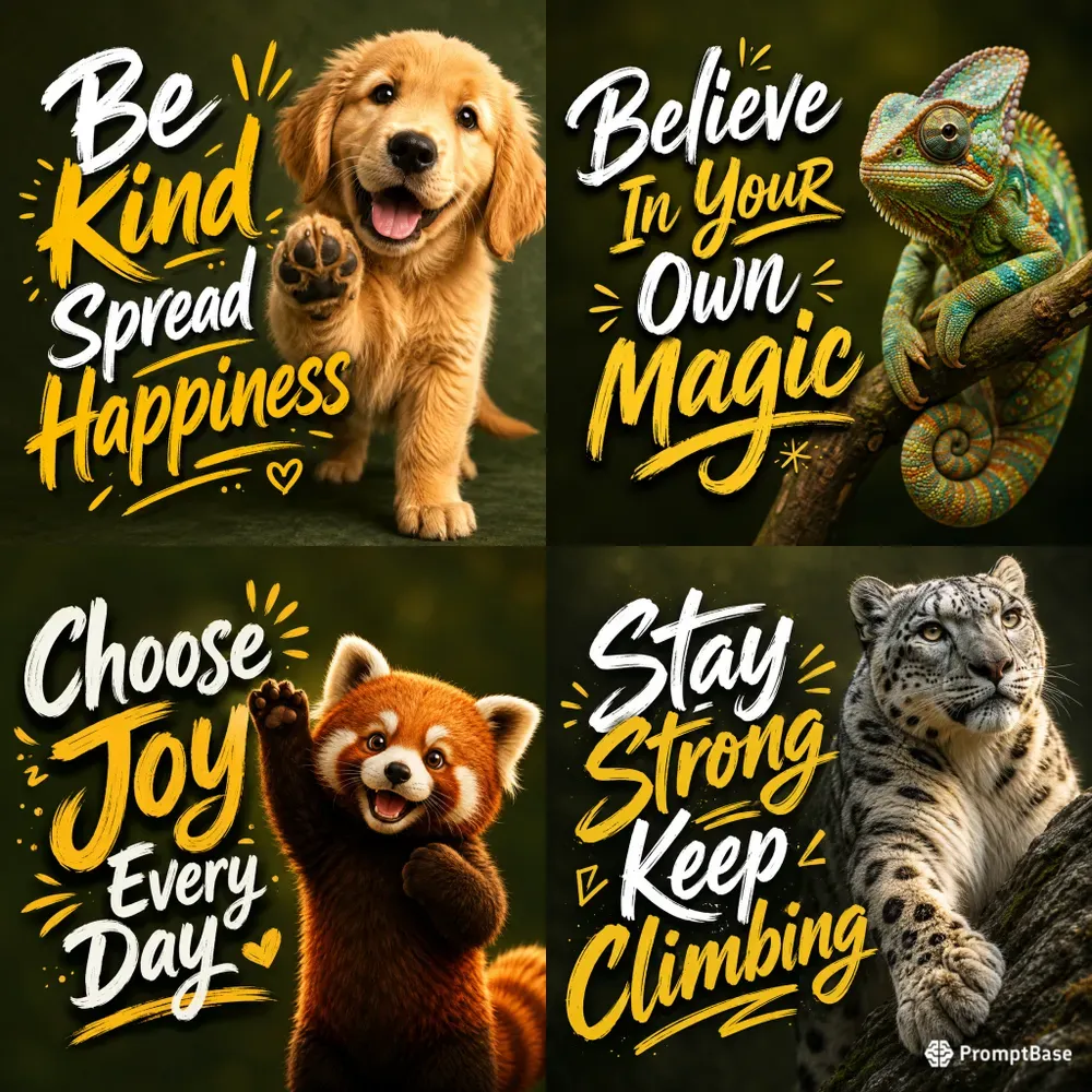 Motivational Animal Quote Designs