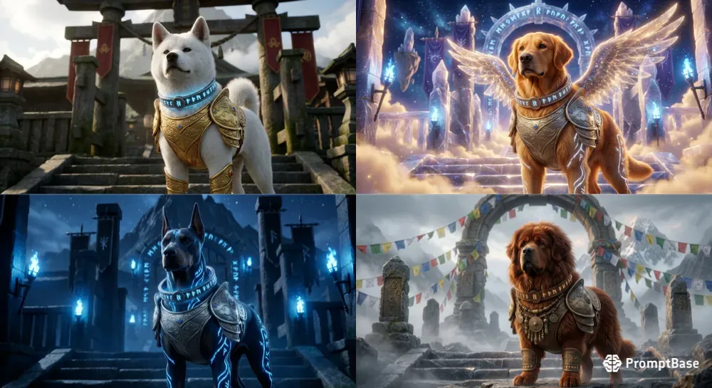3D Majestic Guardian Dogs