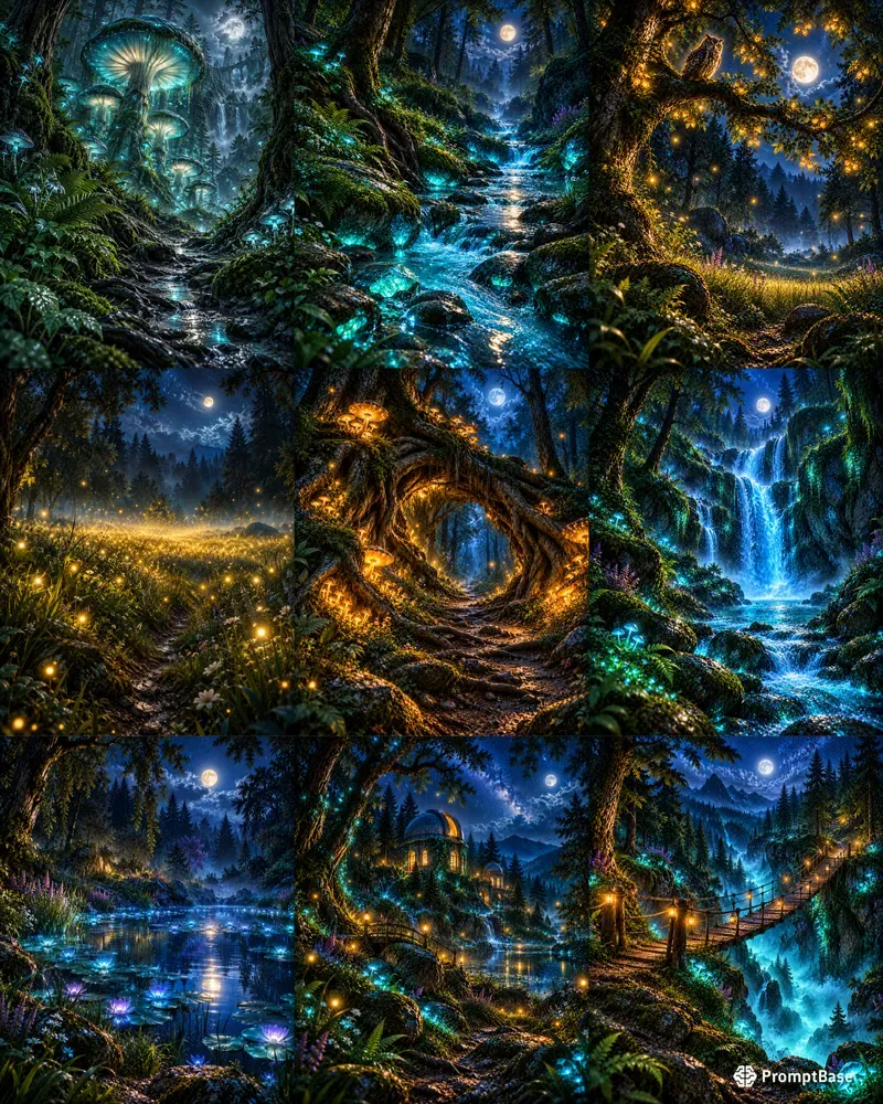 Bioluminescent Forest Nights