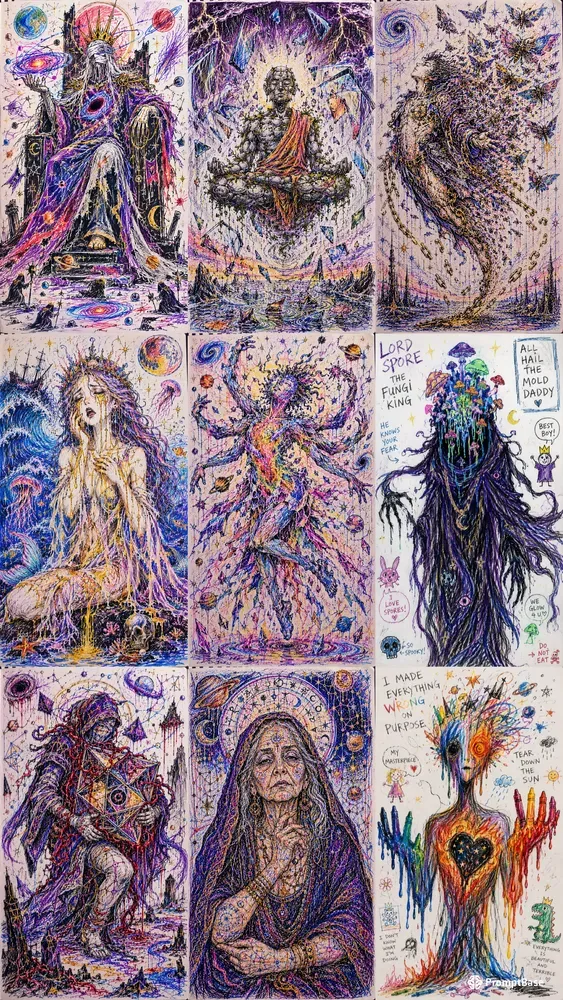 The Naive Crayon Divinities