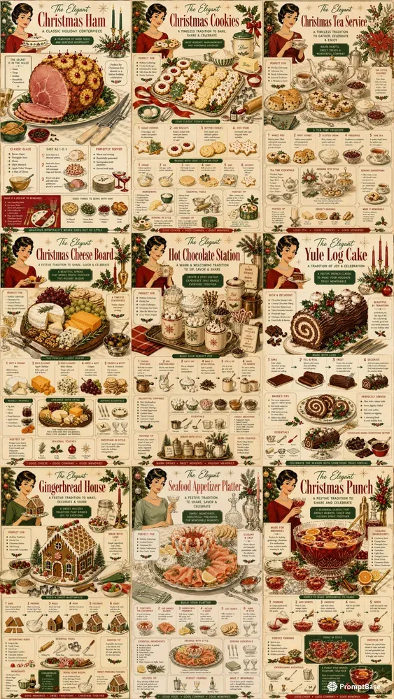 1960s Christmas Party Infographics