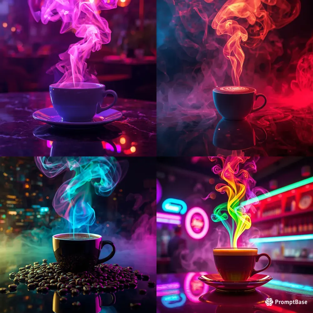 Neon Coffee Smoke