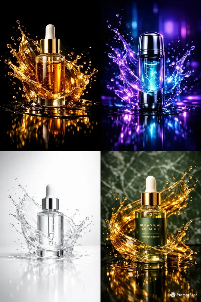 Cosmetic Product Splash Ads Generator