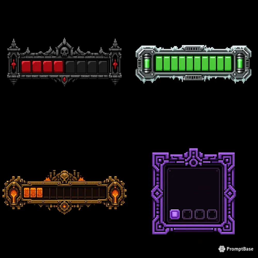 8bit Metroidvania Hud Builders