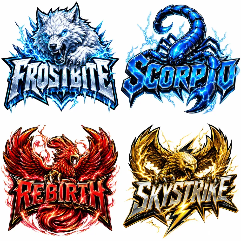 Electric Mascot Typography Logos