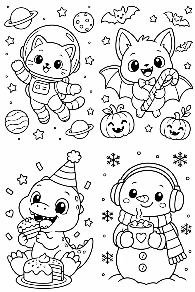 Cute Animals Coloring Pages