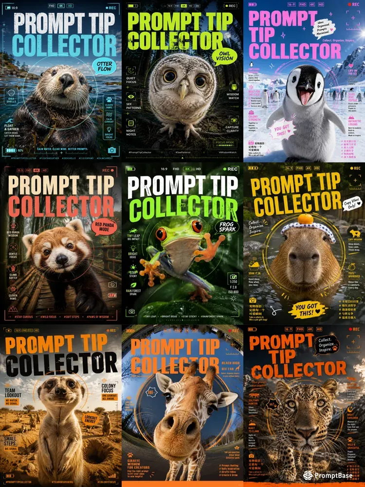 Animal Tip Posters