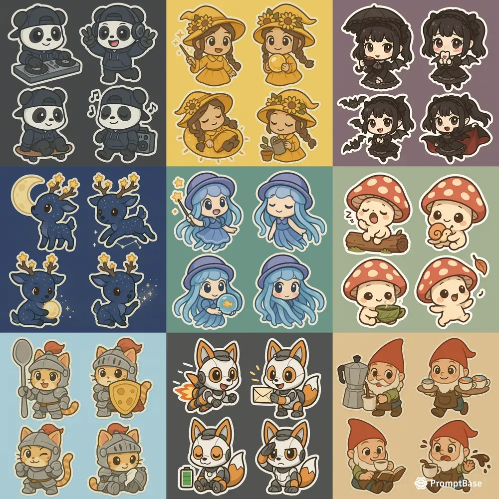 Chibi Sticker Sheets