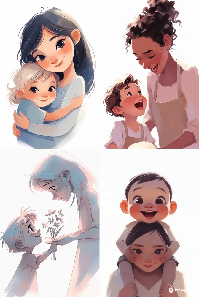 Cute Mothers Day Characters