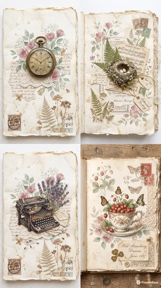 Vintage Junk Journal Ephemera Generator