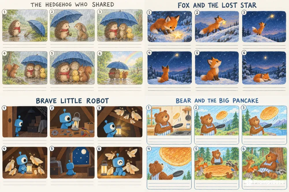 Kids Picture Book Storyboard Sheets