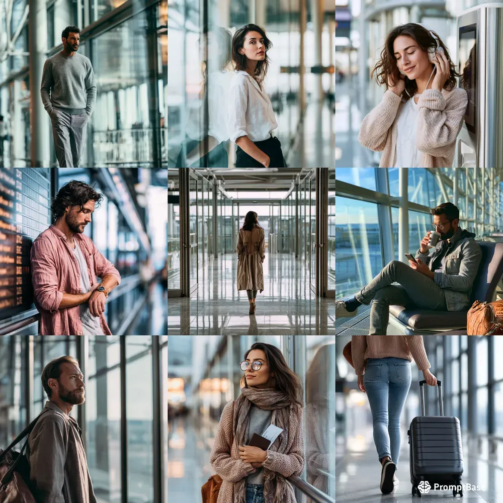 Modern Airport Elegance Travel Visuals