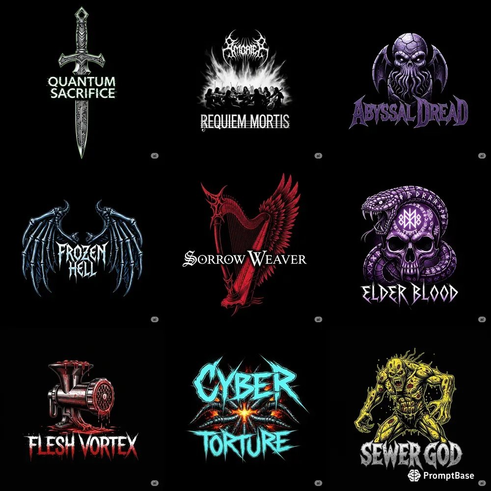 Dynamic Death Metal Logo Engines