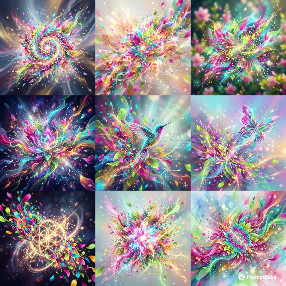 Abstract Spring Energy Bursts