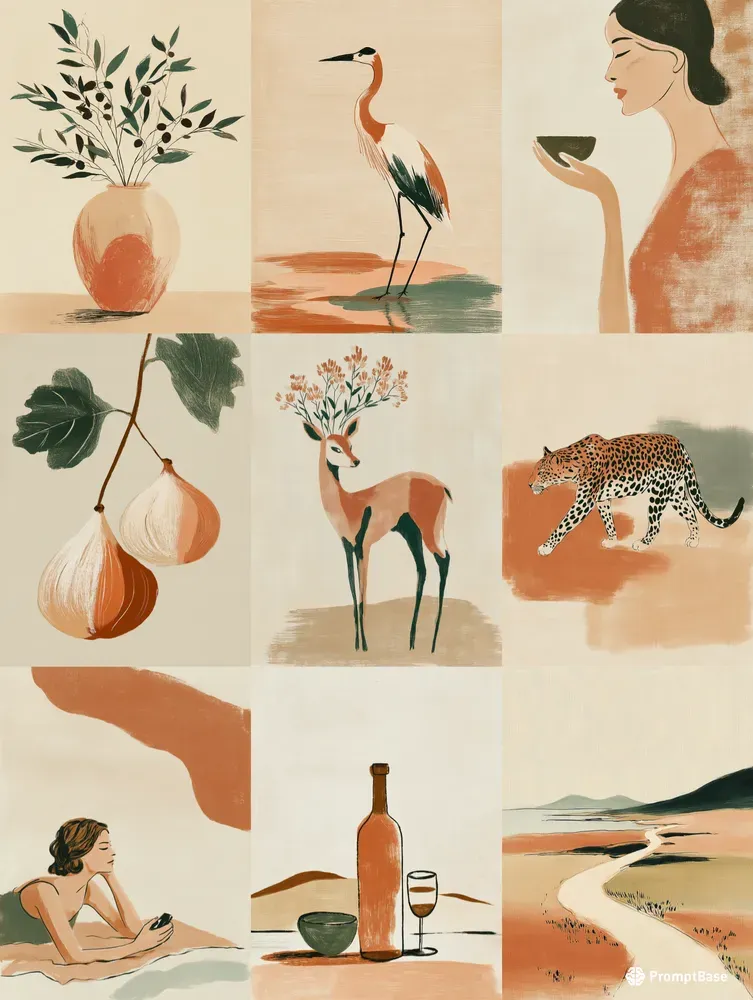Warm Minimalist Aesthetic Posters