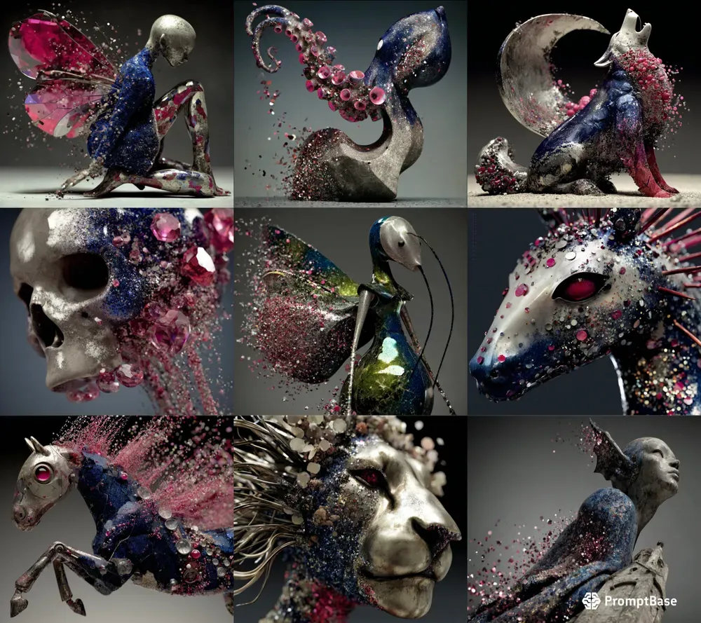Stylized Sculptural Myth Visions