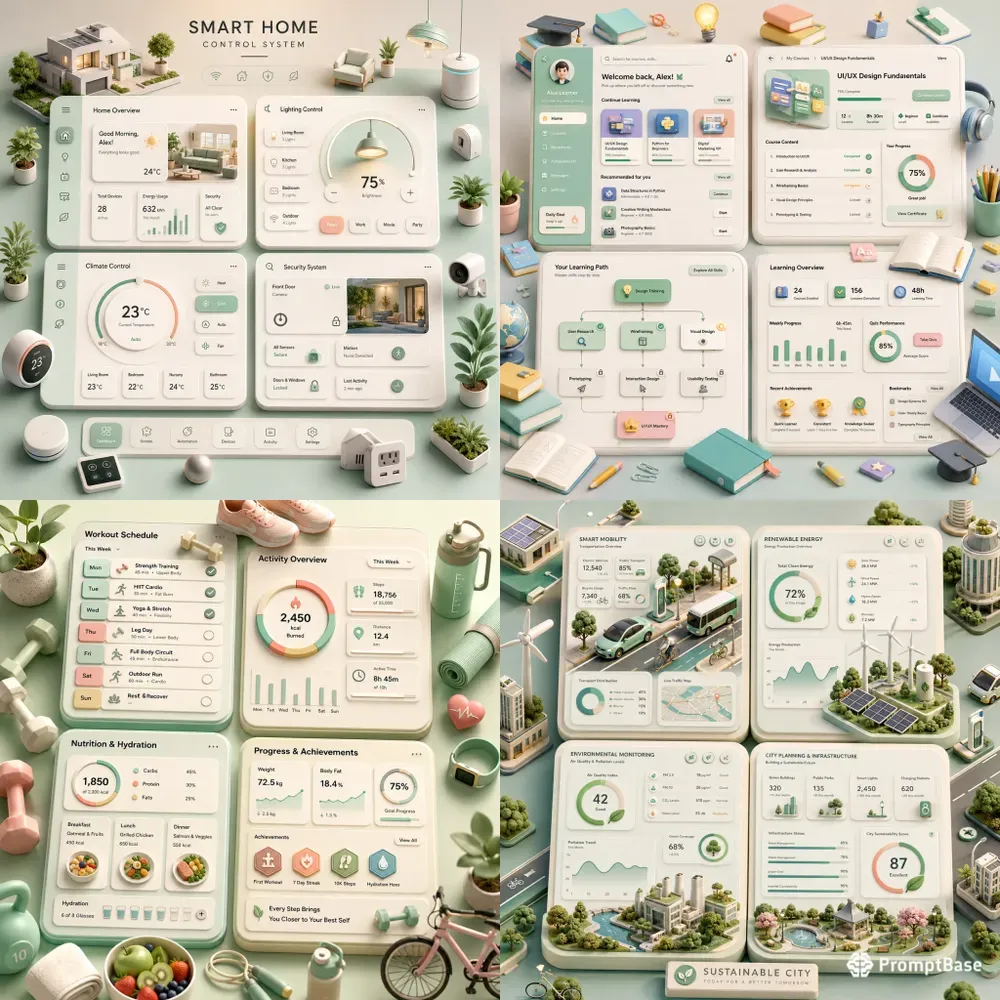 Soft 3D UI Showcase Collections