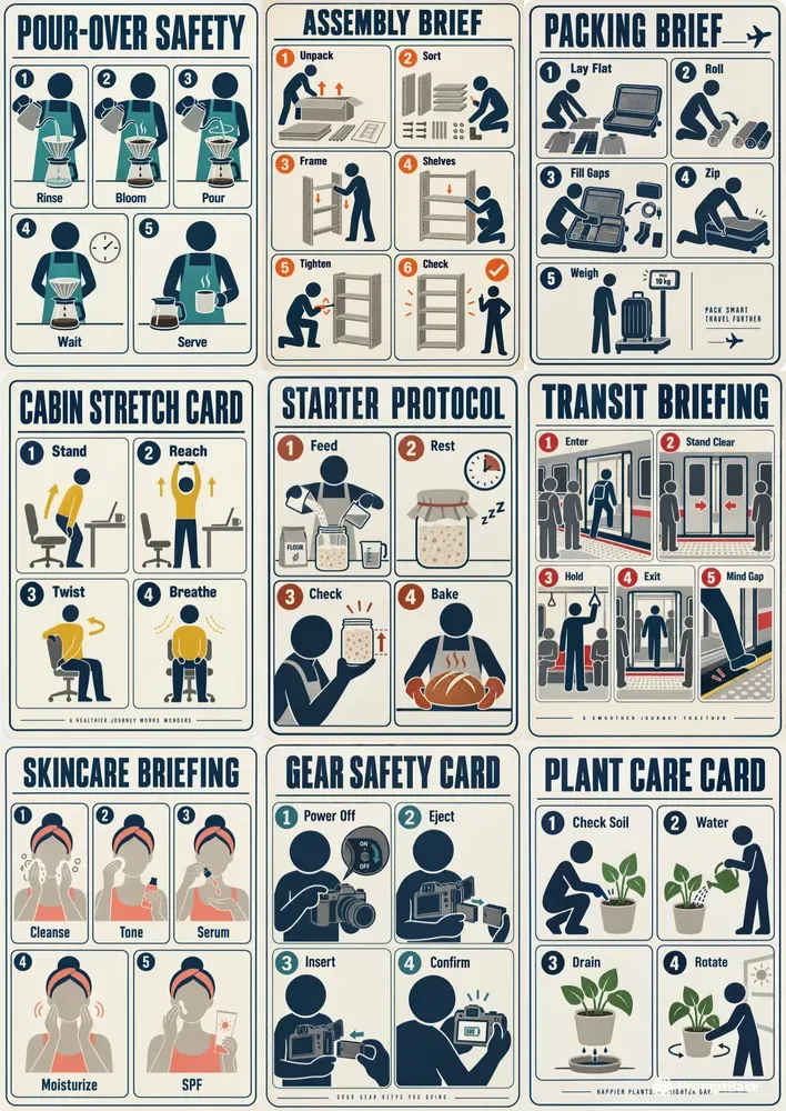 Retro Pictogram Howto Cards