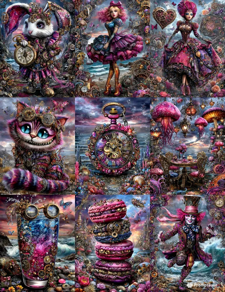 Alice In Ocean Steampunk Junk Journals