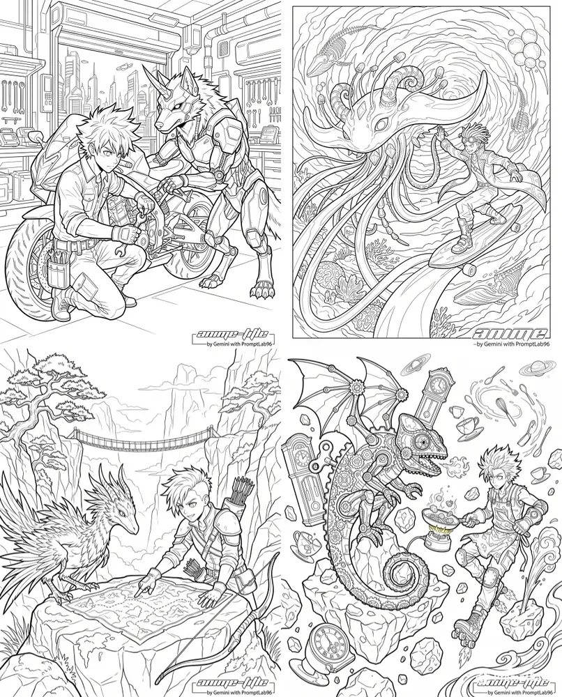 Anime Story Coloring Pages
