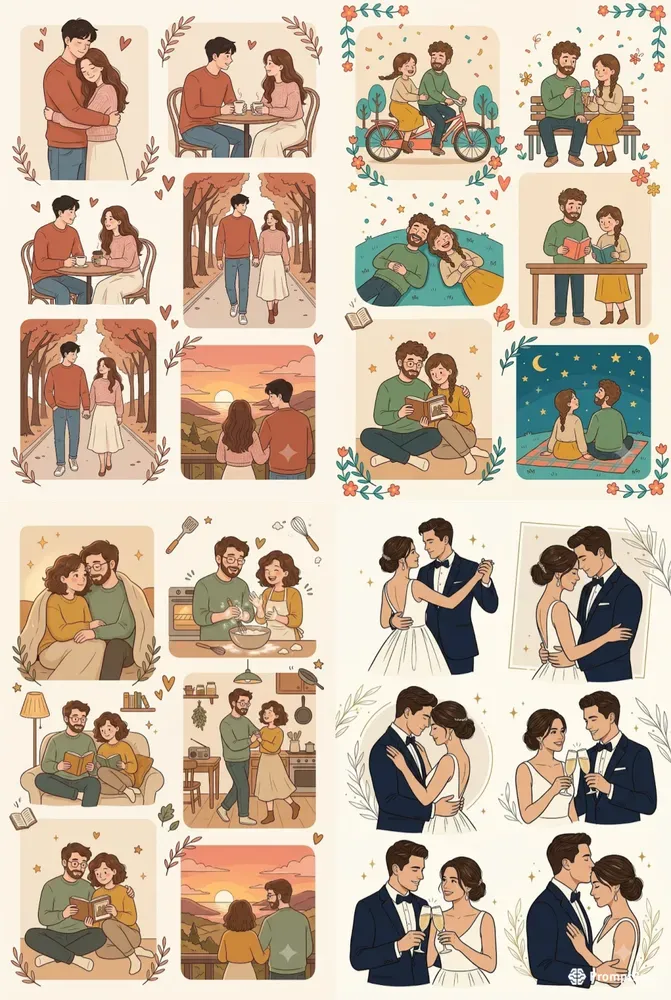 Couple Collage Poster Art Studios