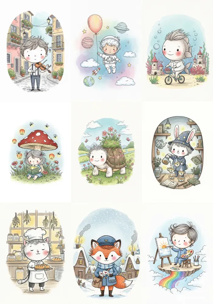 Whimsical Storybook Scenes