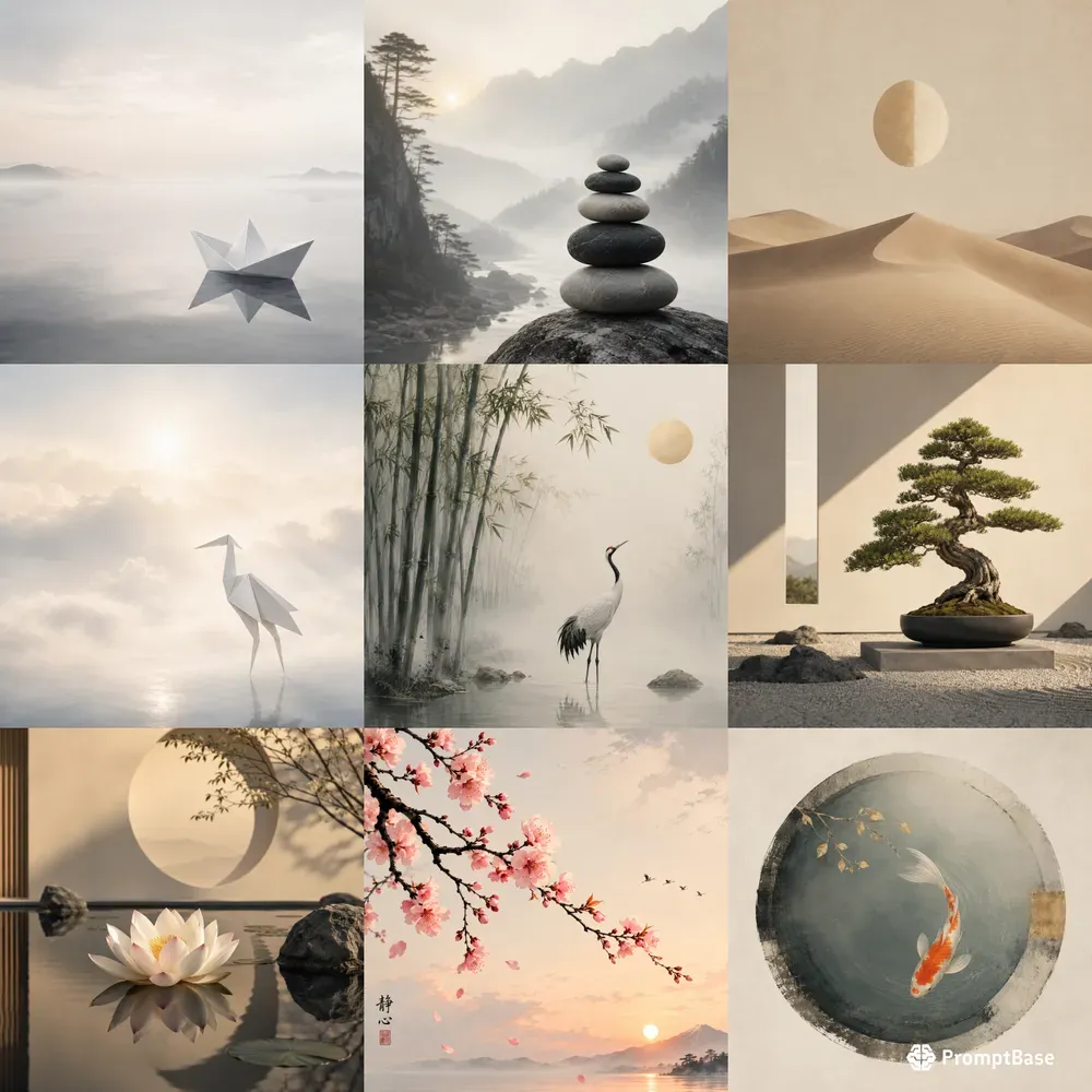 Luxury Minimalist Zen Illustrations