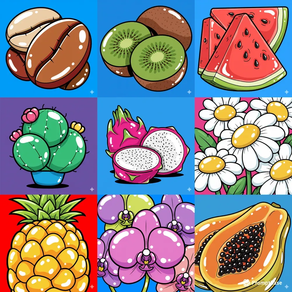 Neo Pop Vector Cartoon Posters