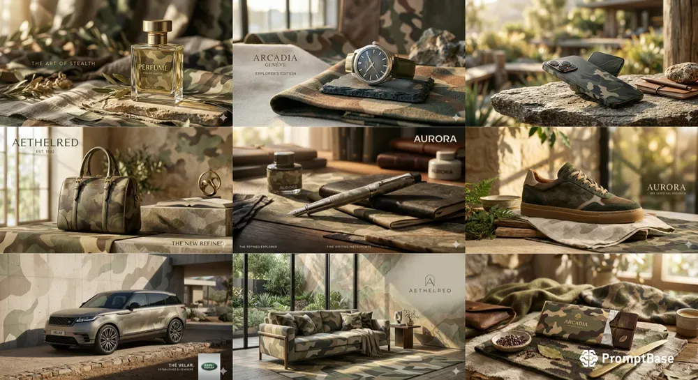 Camouflage In Sunlit Luxury